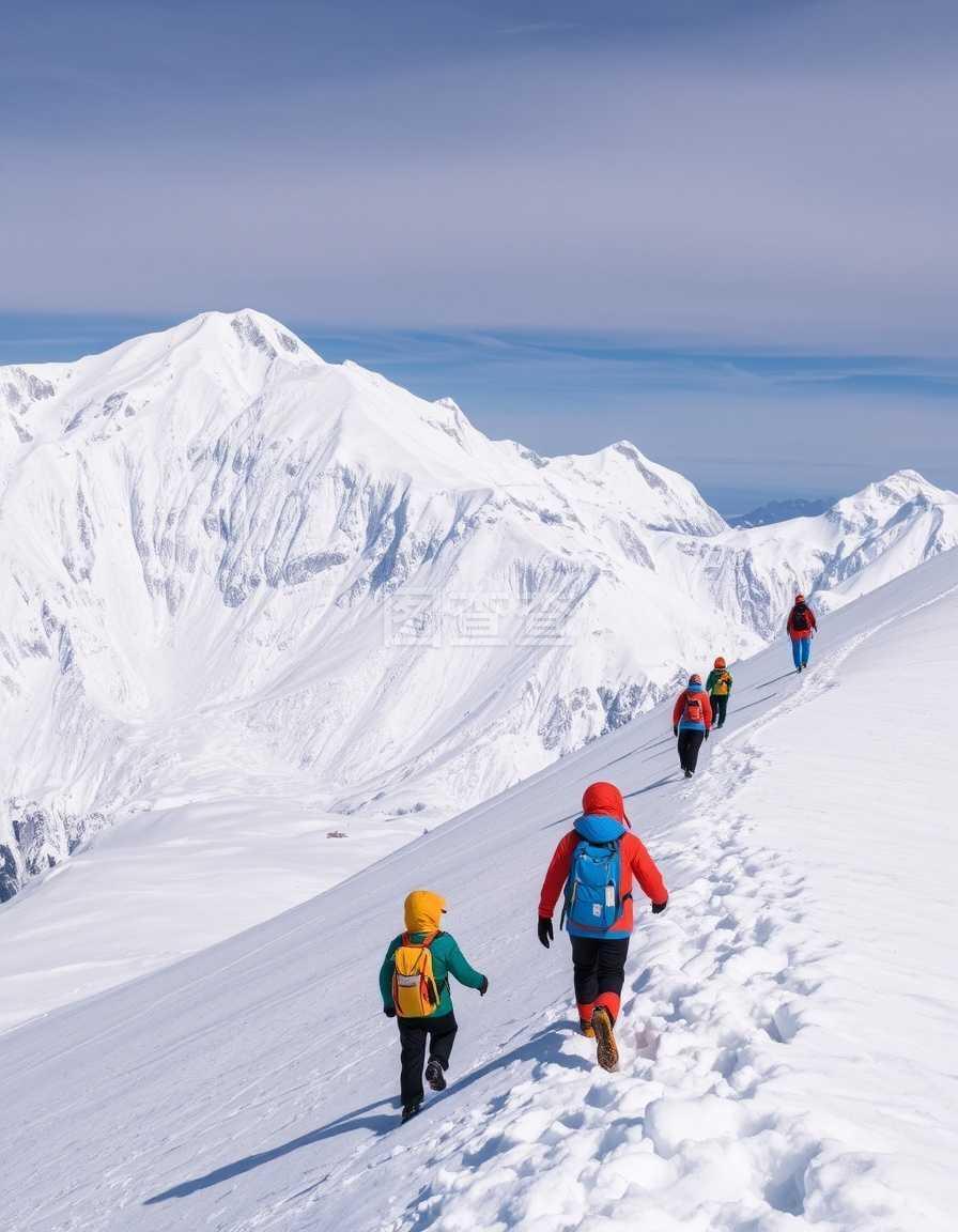 雪山徒步