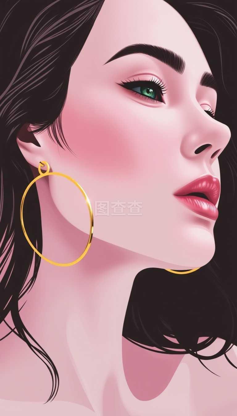 女生耳环耳钉