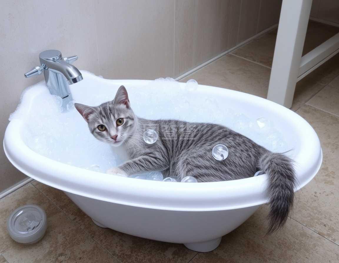 猫咪洗澡